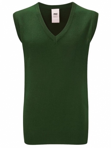 Sleeveless V-neck Sweater Slipover Cotton Blend