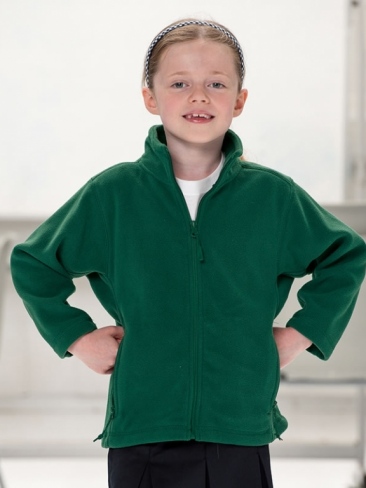 School or College Fleece Jacket Full Zip Smooth Feel