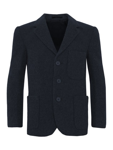 Boys School Flannel Wool Blazer Navy Blue