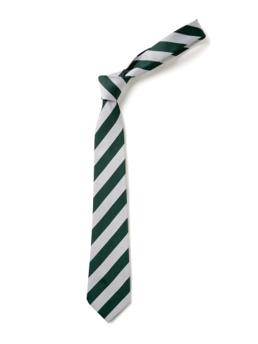 Green & White Broad Stripe Tie (Box of 24)