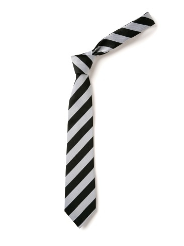Black & White Broad Stripe Tie (Box of 24)