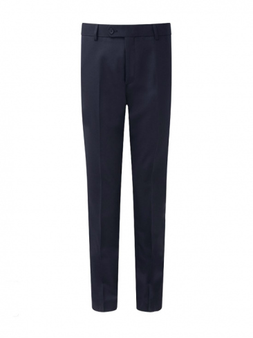 Boys Mens Black Suit Poly Wool Trousers Slim Fit
