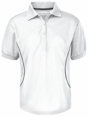 School Games Girls Polo Shirt Contrast Piping