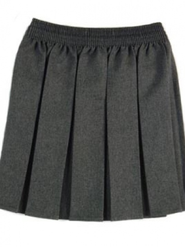 School Skirt Box Pleat Elasticated Waist Polyester
