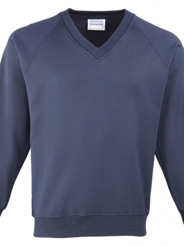School V-Neck Sweatshirt Poly Cotton