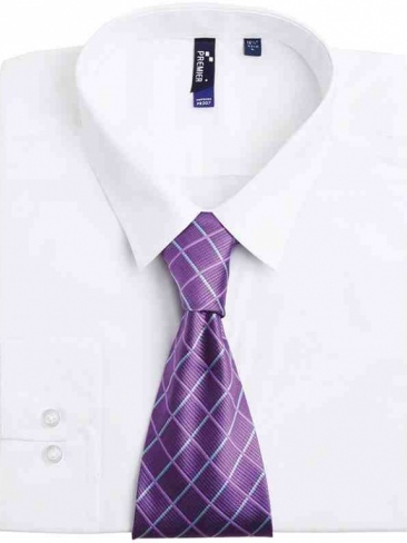 Woven Check Tie Polyester 57 x 4"