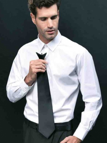 Woven Clip-On Plain Tie Fashion Colours Polyester