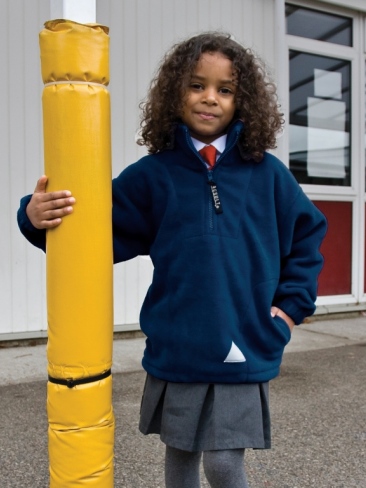 School or College Fleece Top 1/4 Zip Stretch Fit