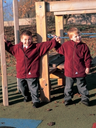 School or College Fleece Jacket Full Zip Stretch Fit