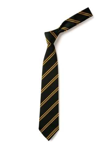 Black With Gold Double Stripe Tie (Box of 24)