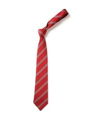 Red With Grey Double Stripe Tie (Box of 24)