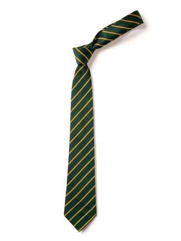 Green With Gold Thin Stripe Tie (Box of 24)