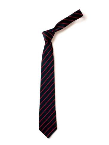 Black With Red Thin Stripe Tie (Box of 24)