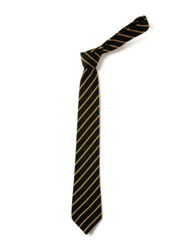 Black With Gold Thin Stripe Tie (Box of 24)