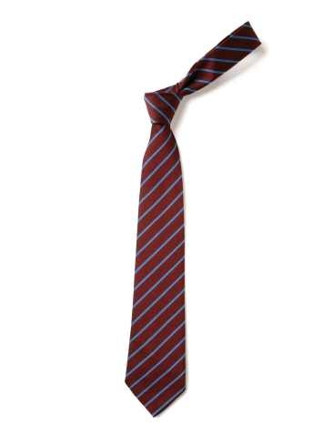Maroon With Saxe Thin Stripe Tie (Box of 24)