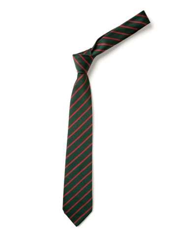 Green With Red Thin Stripe Tie (Box of 24)