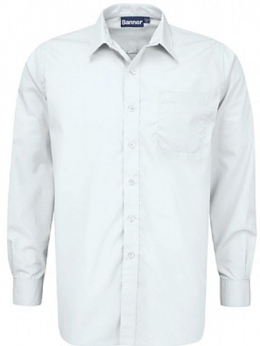 School Shirt Regular Fit Long Sleeve 7 Colours Twin Pack
