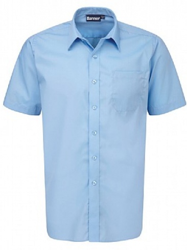 School Shirt Regular Fit Short Sleeve 2 Colours Twin Pack 